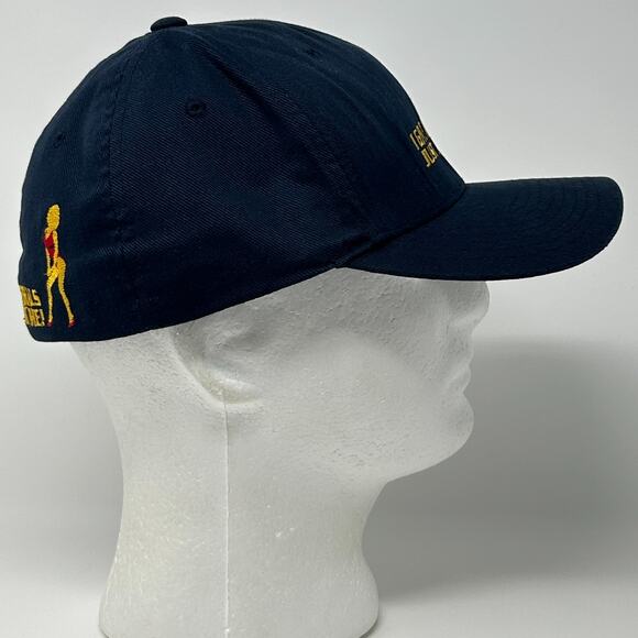 Vintage Y2Ks I Give Referrals Strip Club Hat Cap FlexFit S-M Blue Stripper Funny - Picture 8 of 10